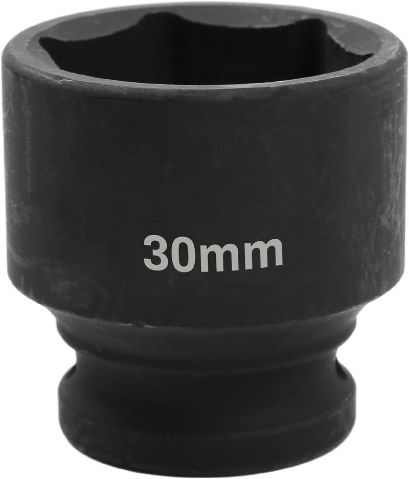 SUNKOO 1/2 Inch Drive 30mm Deep Impact Socket, CR-MO 6 Point Heavy Duty Metric Axle Nut Socket for Easy Removal of Axle and Wheel Hub Nuts - Image 1